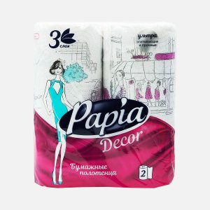 Полотенца Папиа Декор бумажные 3сл 2рул