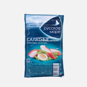 Крабовые палочки Русское море Салатные имитация охл в/у 100г