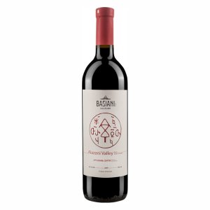 Вино Басиани Алазанская Долина сортовое ординарное красное полусладкое 12-12.5% ст/б 0,75л