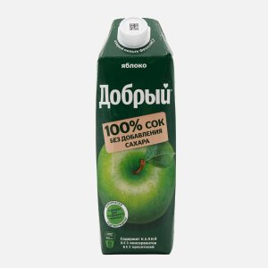 Сок Добрый яблочный 100% 1л