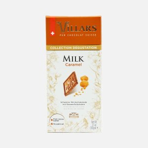 Шоколад Вилларс молочный с кусочками карамели 100г