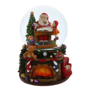 Фигурка Дед Мороз в стеклянном шаре D10см L11 W11 H15см полимер 753169