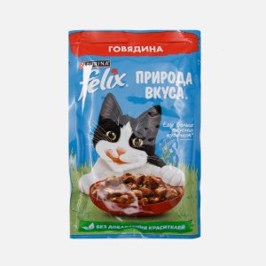 Корм Феликс Природа вкуса Говядина пауч 75г
