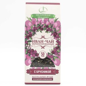 Напиток чайный Емельяновская Биофабрика Иван-чай с брусникой 50г