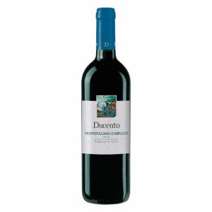 Вино Дученто Монтепульчано д'Абруццо сортовое ординарное красное сухое 12.5% ст/б 0,75л