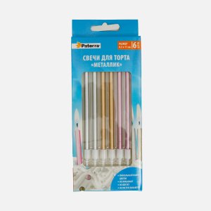 Свечи д/торта Патерра Металлик 6шт 401-983
