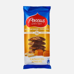 Шоколад Россия молоч карамель/арахис 82г