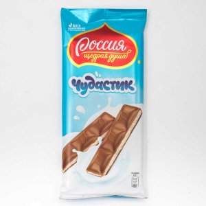 Шоколад Россия Чудастик молочный с молочной начинкой 90г