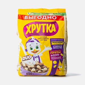 Завтрак Хрутка Дуо шоколадный м/у 650г