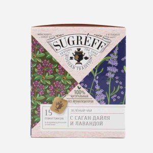 Чай Сугревъ зеленый с сааган-дайля и лавандой 15пак 27г