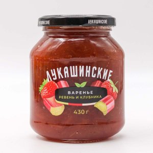 Варенье Лукашинские ревень и клубника ст/б 430г