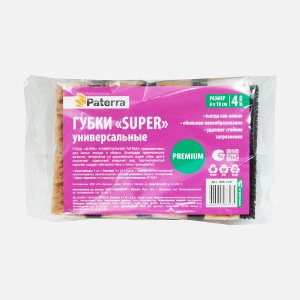 Губка Патерра Супер универсальные 4шт
