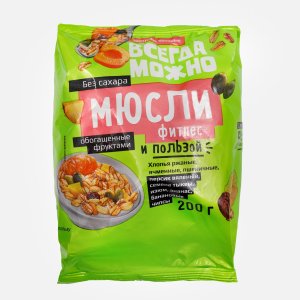 Мюсли Всегда можно Фитнес без сахара 200г