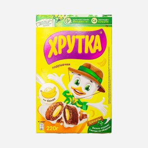Завтрак Хрутка Подушечки банановые к/к 220г