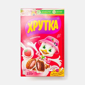 Завтрак Хрутка Подушечки клубничные к/к 220г
