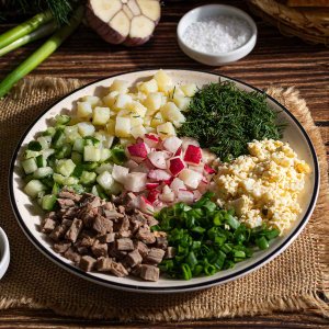 Набор для окрошки с мясом вес