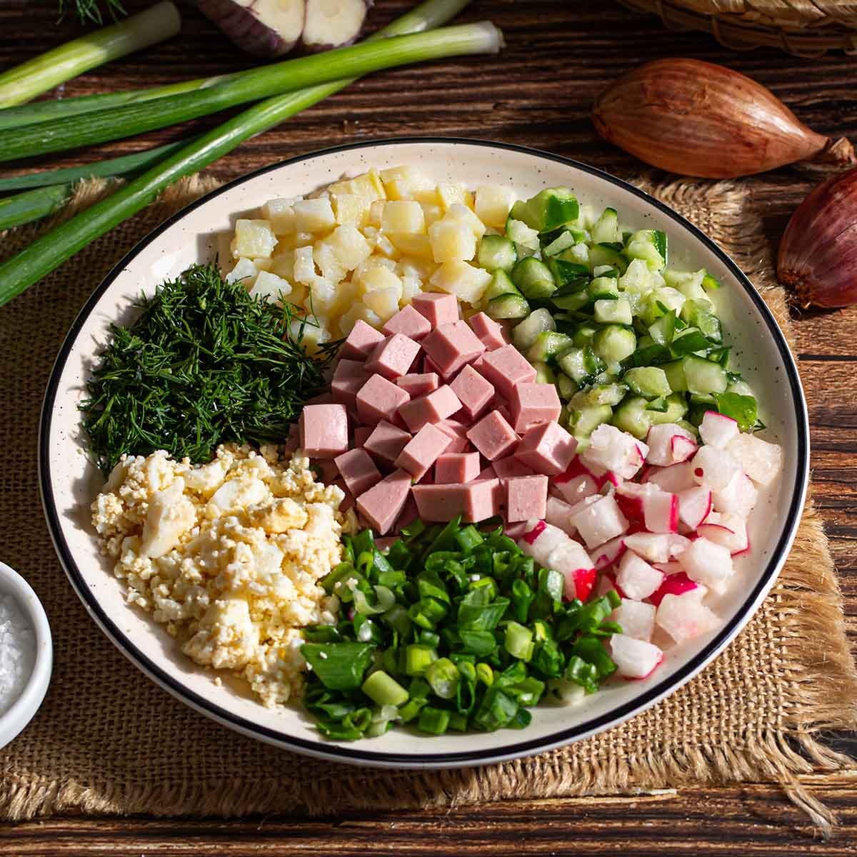 Набор для окрошки с колбасой вес Набор для окрошки с колбасой вес