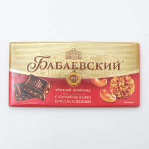 Шоколад Бабаевский с карамельными криспи/кешью темный 90г