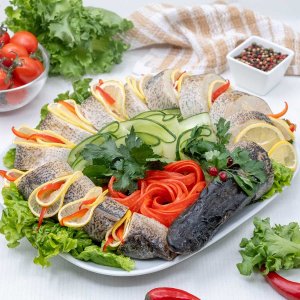 Щука фаршированная банкетном исполнении вес