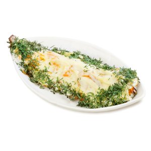 Скумбрия атлантическая запеченная с овощами вес