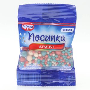 Посыпка ДрБейкерс Жемчуг цветной мягкая 10г