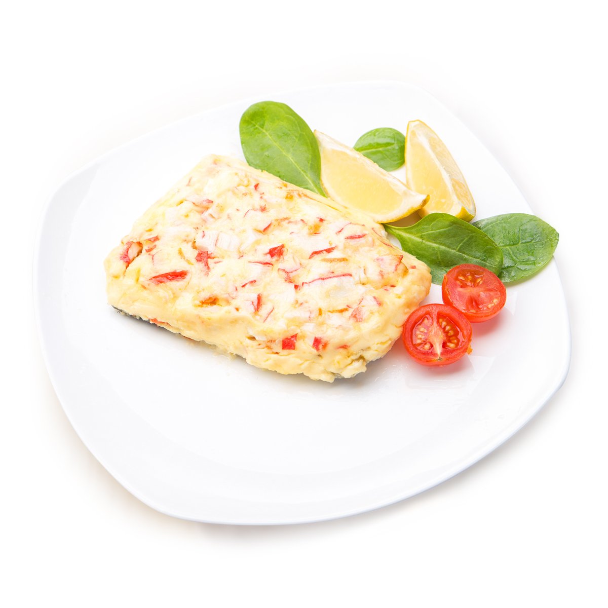 Минтай запеченый с крабовым мясом вес