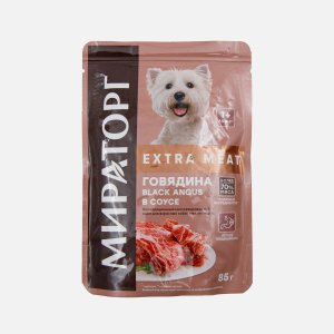 Корм Мираторг Экстра Мит д/взр соб мелк пород Говядина в соусе 85г