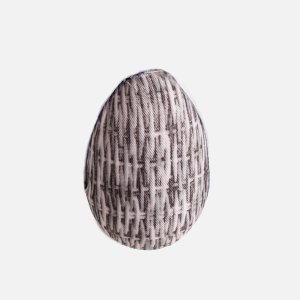 Декор пасхальный подвеска Яйцо в полоску 6х4см 1шт 7359051