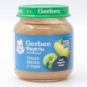 Пюре Гербер Яблоко/груша с 5мес ст/б 125г