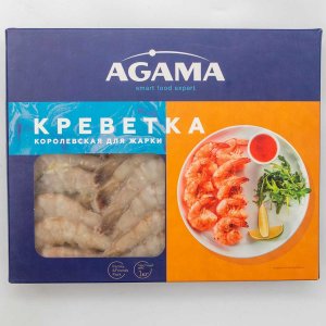 Креветки Агама Королевская креветка для жарки б/г с/м к/к 1000г
