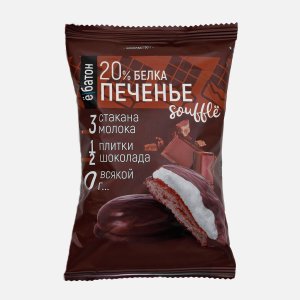 Печенье Ёбатон Шоколад/суфле 20% белка в глазури 50г