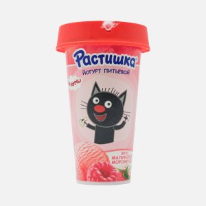 Йогурт Растишка Малиновое мороженое питьевой обогащ 2.8% пл/ст 190г