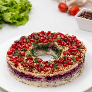 Салат Гранатовый браслет с курицей вес