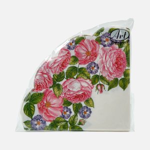 Салфетки Арт букет Рондо Розы бум 17*17*0,4см 3сл 12 лист