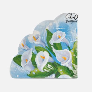 Салфетки Арт букет Рондо Белые лилии бум 17*17*0,4см 3сл 12 лист