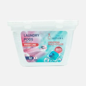 Гель-капсулы Акинава д/стирки антибакт с аром свежести 52шт