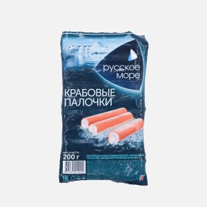 Крабовые палочки Русское море имитированные замороженные в/у 200г