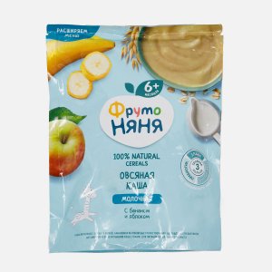 Каша ФрутоНяня Овсяная яблоко/банан молочная пл/уп 200г