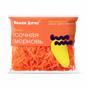 Морковь сочная резаная 150г