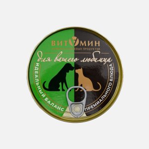 Корм Витамин д/собак Оленина томленая с овощами ж/б 325г