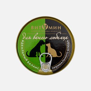 Корм Витамин для собак и кошек Оленья печень ж/б 325г