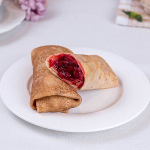 Блинчики с малиной вес