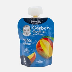 Пюре Гербер Спелое манго с 6мес 90г