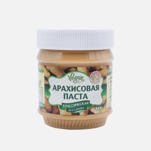 Паста Азбука продуктов Арахисовая классическая без сахара пл/б 340г