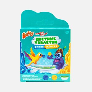 Средства Баффи Цветные таблетки д/принятия ванн синяя+желтая 30г