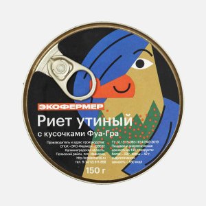 Риет Экофермер утиный с кусочками Фуа-гра 150г