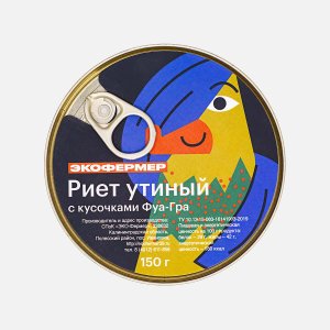 Риет Экофермер утиный с кусочками Фуа-гра 150г