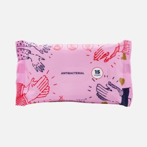 Салфетки Акинава антибактериальные с алоэ влажные 15шт