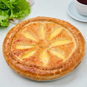 Пирог с курицей и сыром без лука вес