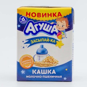 Каша Агуша Засыпай-ка Молочно-пшеничная с 6мес 1.8% 200г/190мл